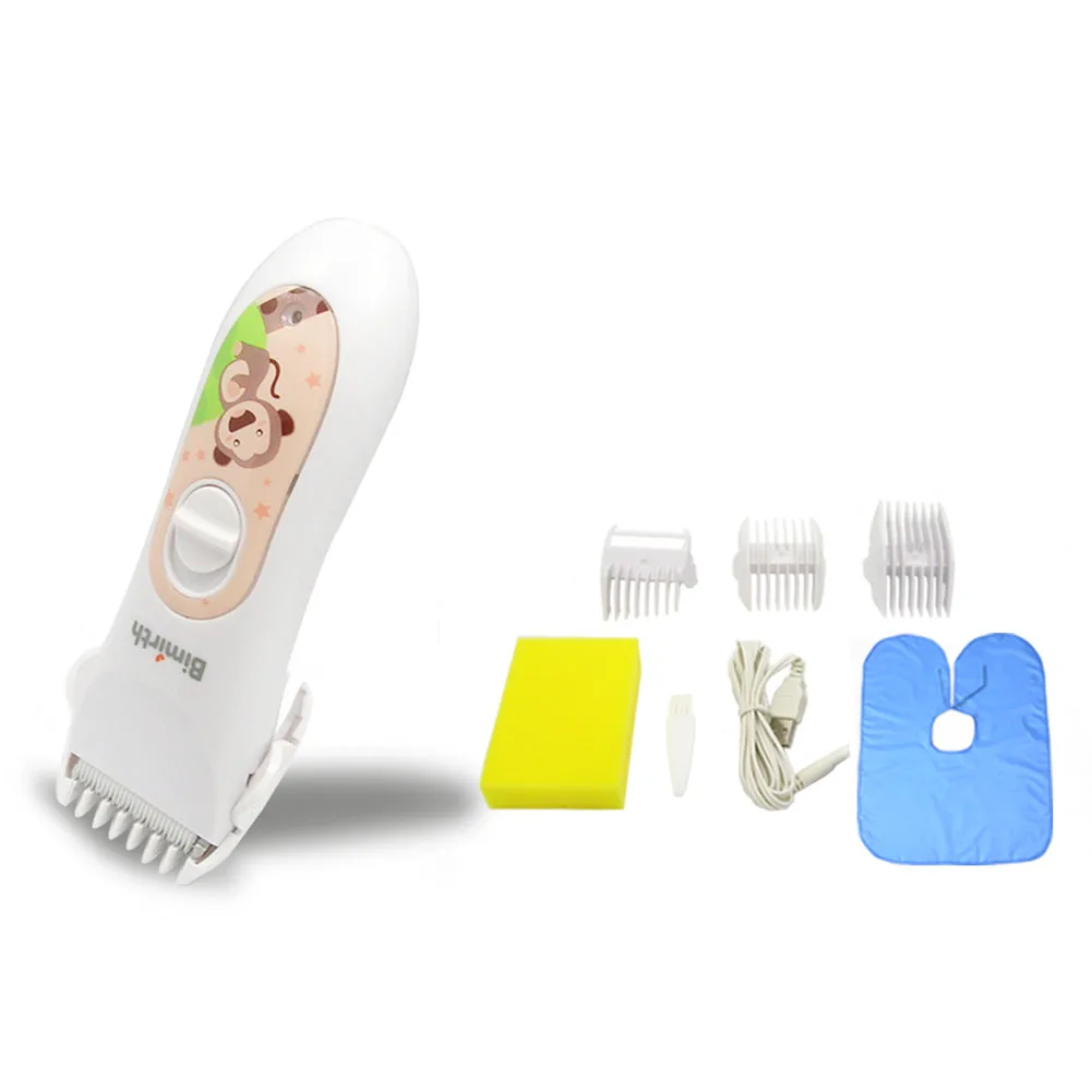 Детские электрические машинки для стрижки волос водонепроницаемые USB перезаряжаемые бритвы для волос с безопасными керамические лезвия для детей AN88