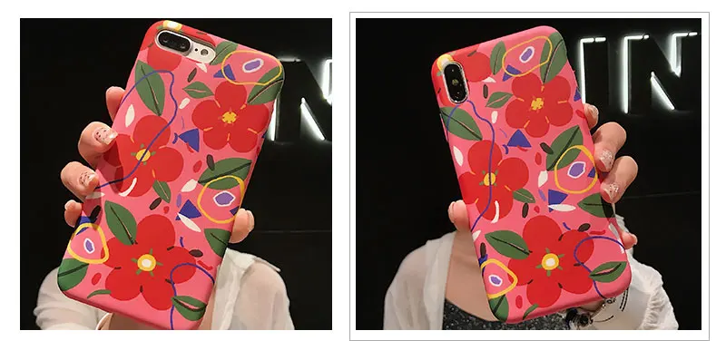 Flower Silicone Case For iPhone 8 8plus 7 7 Plus Phone Case Soft For iphone 6 s 6s Plus X XR XS Max Cases Cover Coque Funda Bag  (17)
