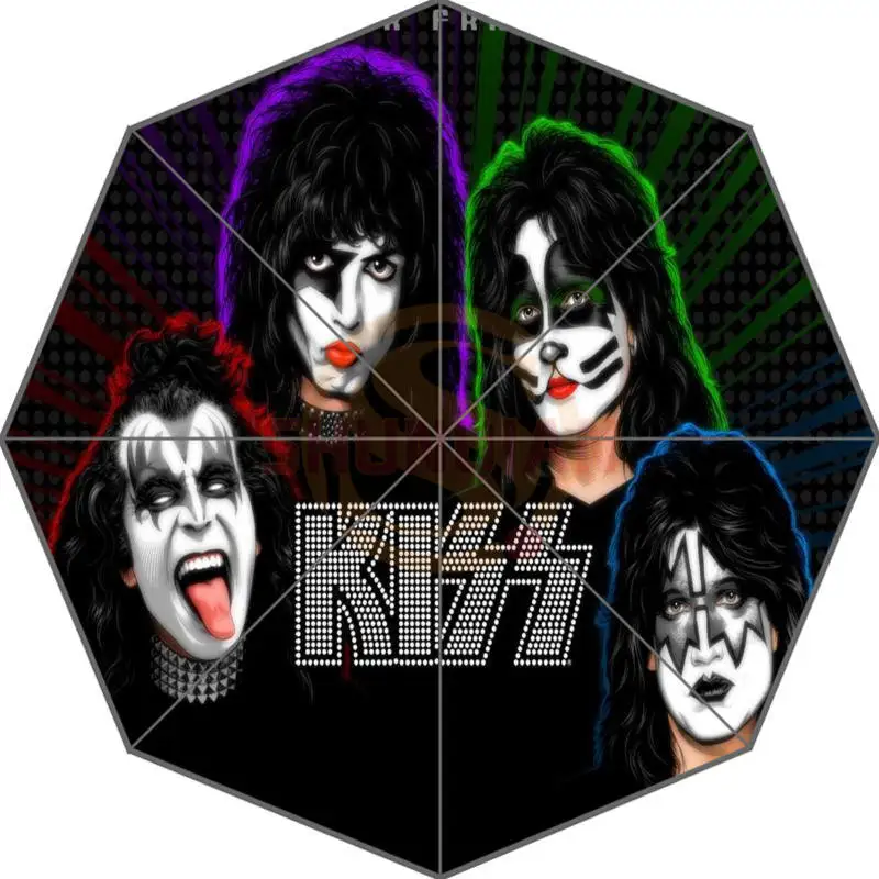 Товар на заказ, браслет Kiss Band 43,5 дюймов, 3 складных зонта, хороший подарок для друга на день рождения - Цвет: Многоцветный