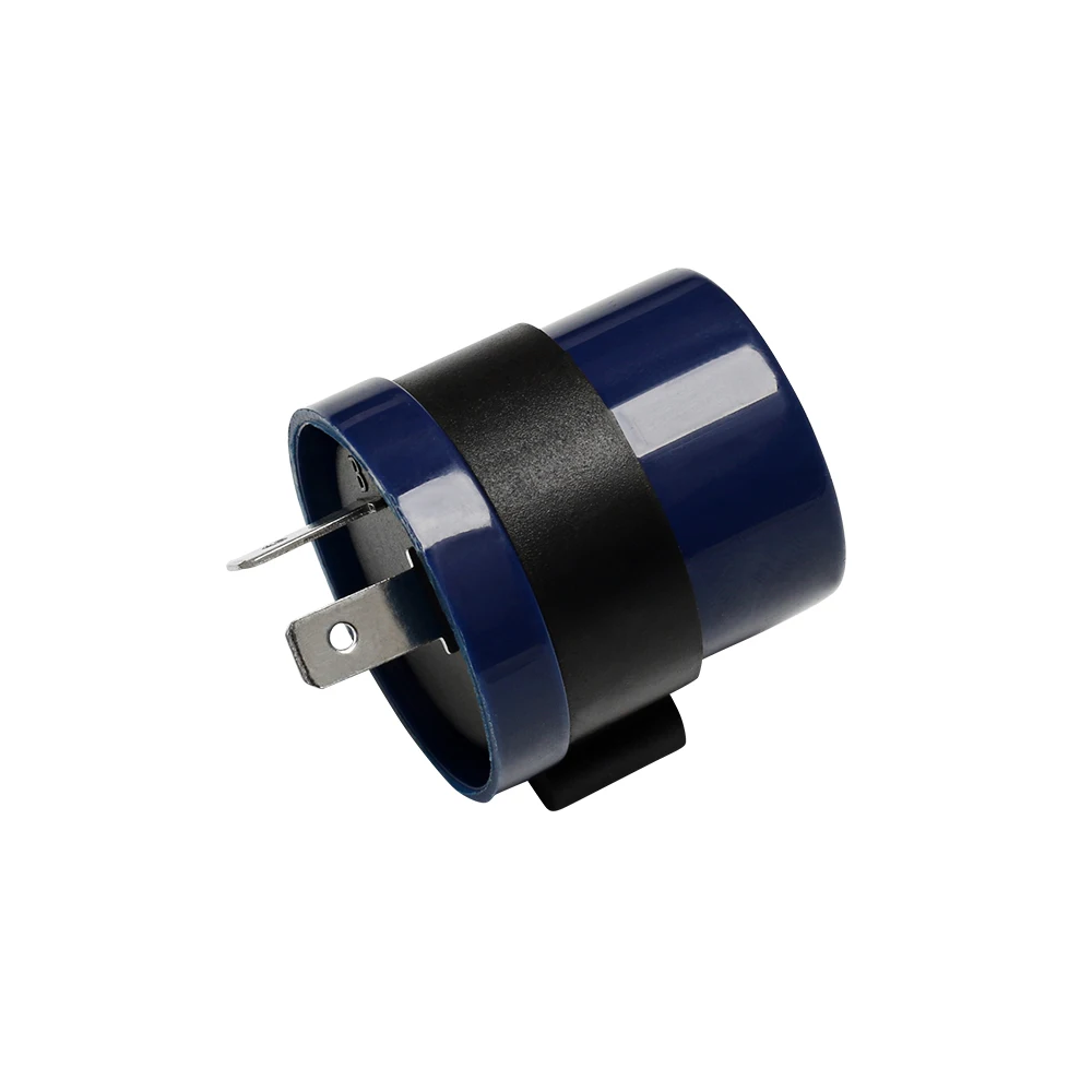 

2 Pin 6V-12.8V 48W Input Motorcycle Blue Inbuilt Beeper Flasher Turn Signal LED Blinker Motor Buzzer Flasher Relay Indicator