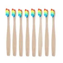 Бамбуковая зубная щетка экологически чистая красочная уход за полостью рта мягкая щетина бамбуковая ручка зубная щетка отбеливающая зубная щетка