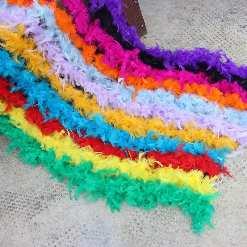 

3 pcs 37g 2 meters / Length of Feather of Peru Wedding Band Marabu Boa de Pena, Burlesque Fancy Dress, party decoration