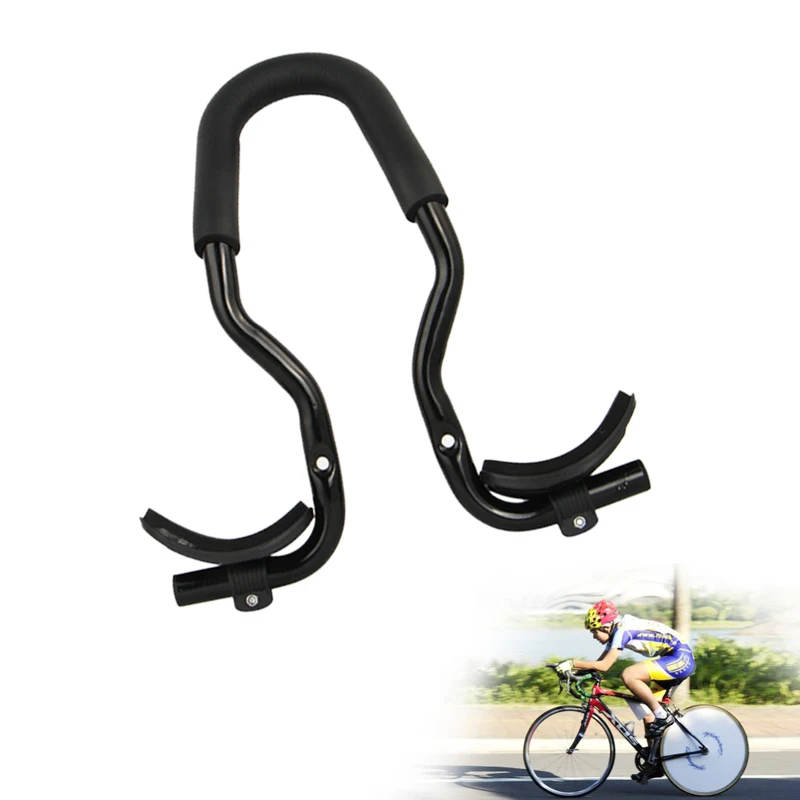 

Cycling Bike Triathlon Time Trial Rest Handlebar Travel Aerobar Aluminum Bicycle Relaxation Handle Bar 22.6-25.4 cm