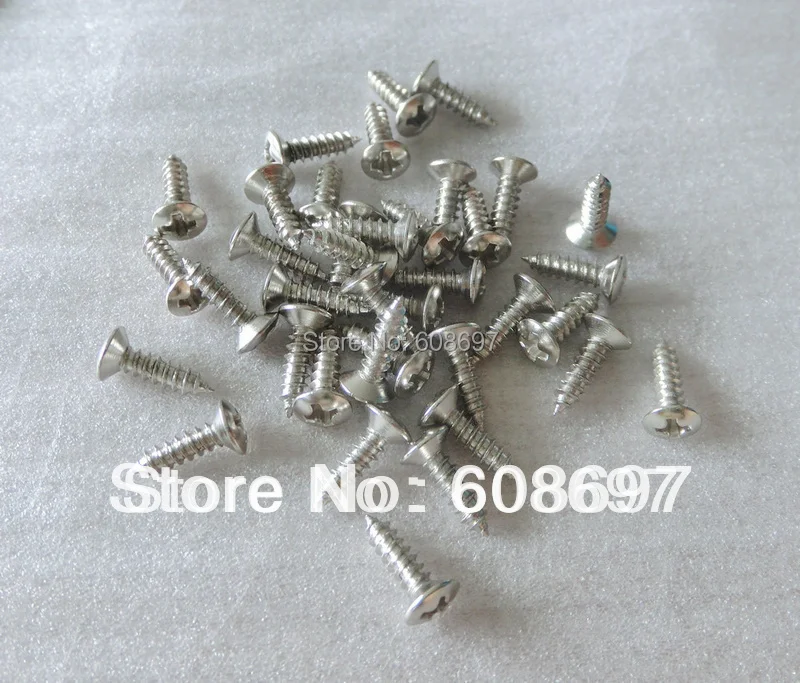 

Sell Free shipping Chrome color guitar pickguard screws 50pcs guitar scratchplate screws Guitar jack plate screws