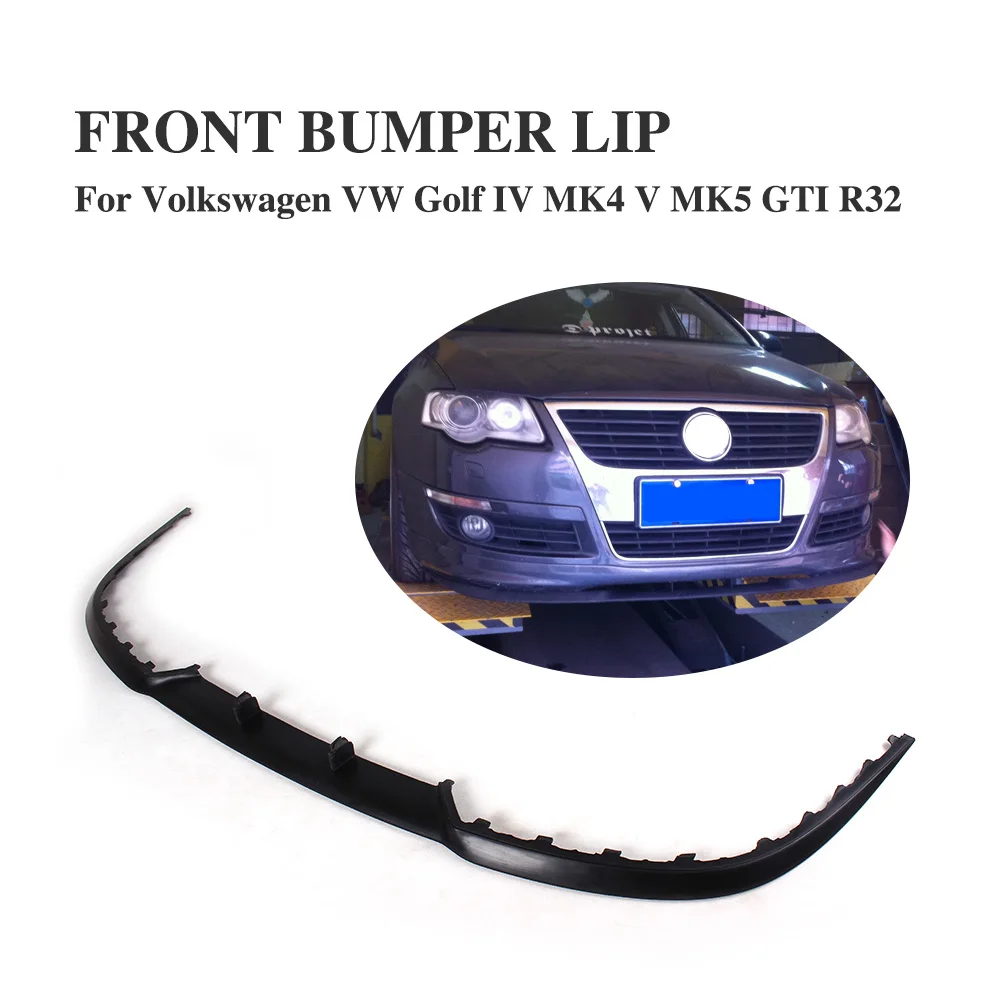 

PU Front Bumper Lip Spoiler Apron for VW Golf MK4 MK5 MK6 MK7 GTI R Audi A1 A3 A4 A5 Unpainted Universal Lip