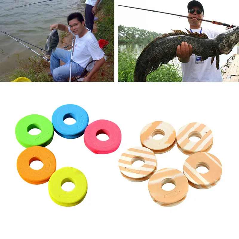 

100Pcs/Pack Fishing Line Circular Winding Plate Foam Board Trace Wire Swivel Tackle