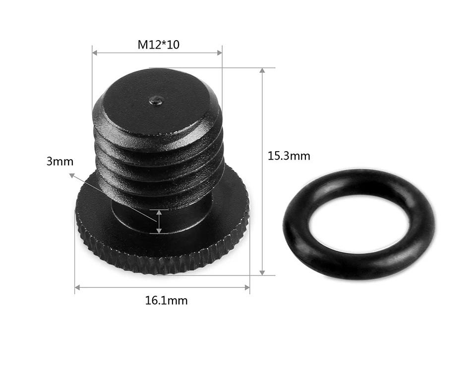 SmallRig M12 Rod End Protective Cap Stopper Screw for 15mm Rod Support Dslr Rig Rail Clamp (4pcs Pack) - 1617