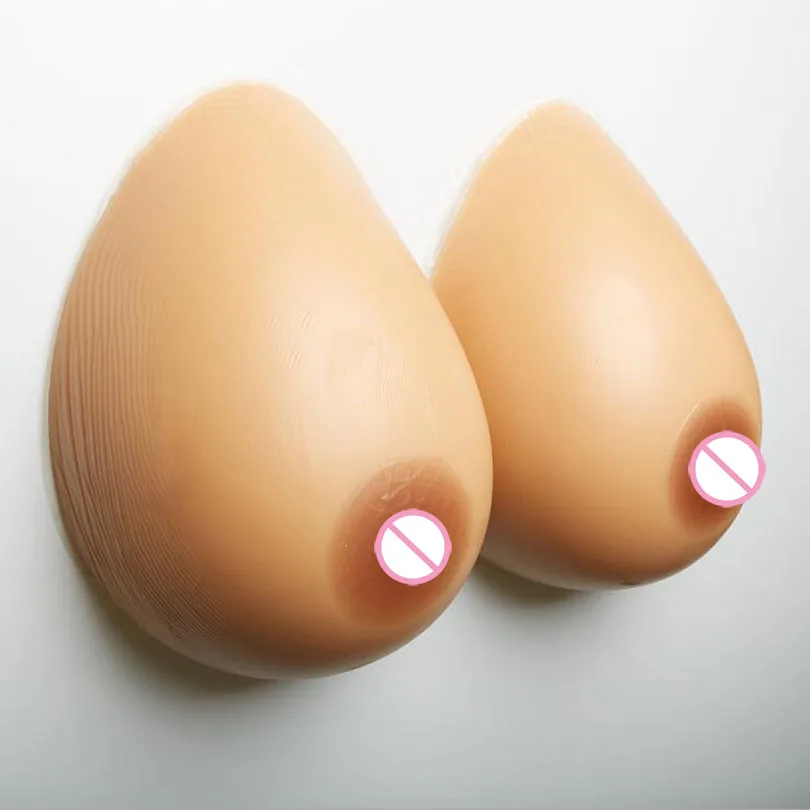 300g Creative water drop design Super soft Silica gel Breast Form Supports Artificial Fake False Breast Real touch feeling MR077