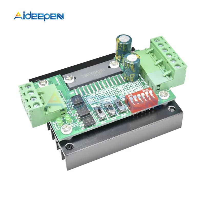 

TB6560 DC 12V-24V 3A Single-axis Stepper Motor Engraving Machine Driver Board CNC Motor Controller Module With Heat Sink