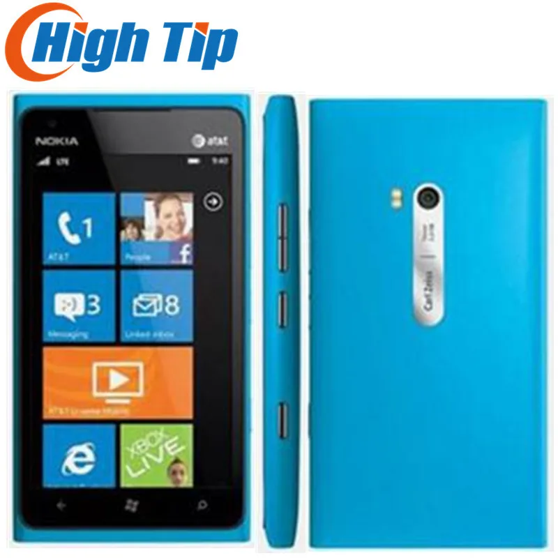 Nokia Lumia 900 разблокированный мобильный телефон 3g GSM wifi gps 8MP 16GB памяти Windows os Восстановленный 1 год гарантии