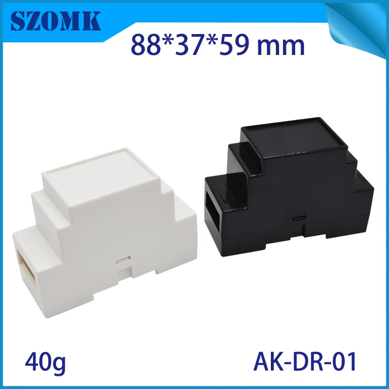 

10 pieces Small Black plastic box din rail abs enclosures project junction box rail din case 88*37*59MM