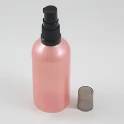 50 шт 100 мл розовый пустой Стекло емкость для лосьона с черный пластиковый насос 100 мл Стекло пустой розовый цветная Косметика флакон для