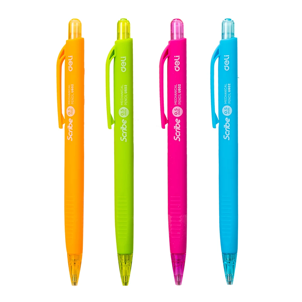 

Deli Scribe Mechanical Pencil 0.5mm 0.7mm 2PCS/BAG Random Color EU60200 EU60300