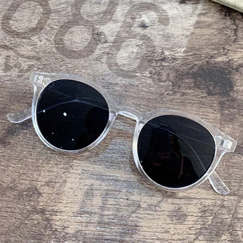 Iboode ретро круглые детские солнцезащитные очки для мальчиков и девочек UV400 детские солнцезащитные очки винтажные простые детские солнцезащитные очки Oculos De Sol - Цвет линз: Clear