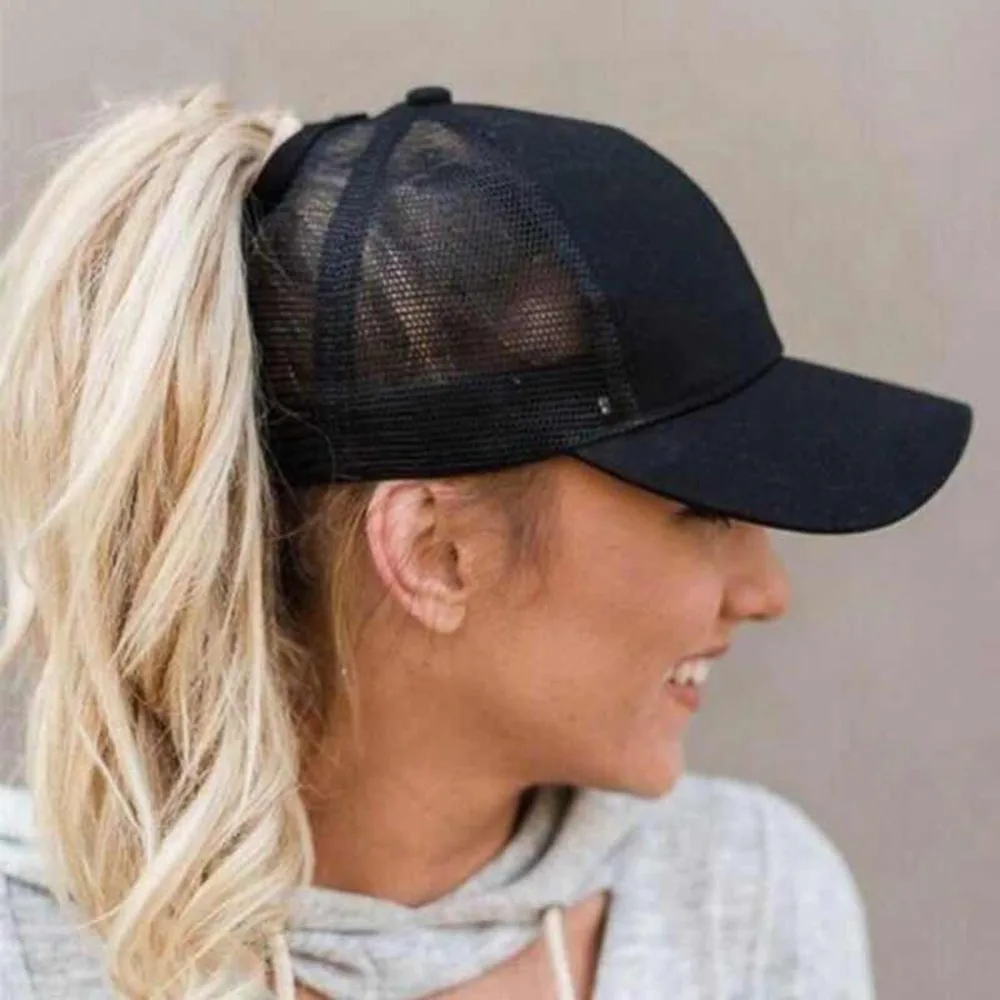 New Arrivals Ponytail Hair Baseball Cap Women Messy Bun Baseball Summer ponytail-headband-baseball-hat-with-hair-by-cardani-headband
