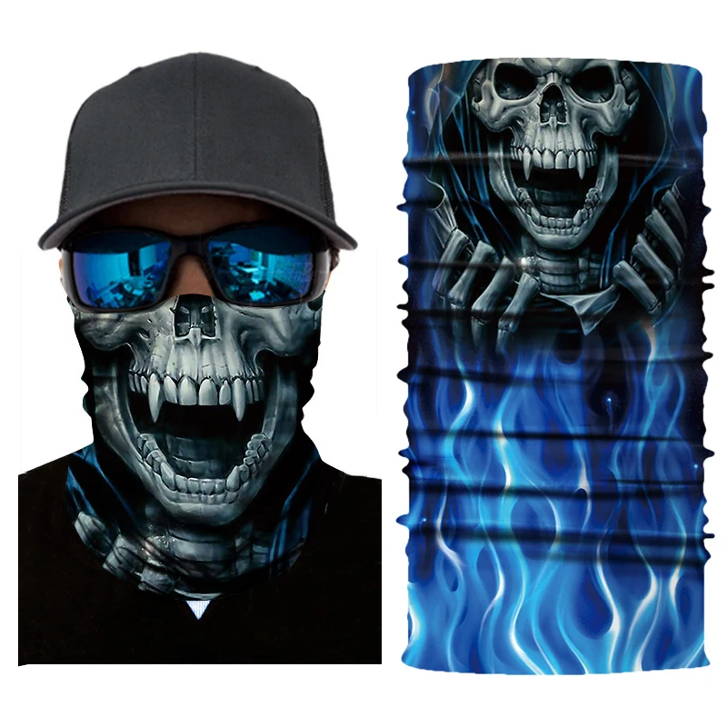 

Motorcycle Face Shield Balaclava Biker Sun Mask Festival Party Scarf Outdoor Bandanas Sport Scarves Skull Men Women Mascara Moto