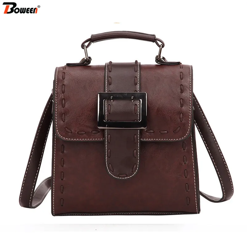 

vintage backpack women leather pu solid small backpack Ladies back pack brown high quality bagpack mochila 2019