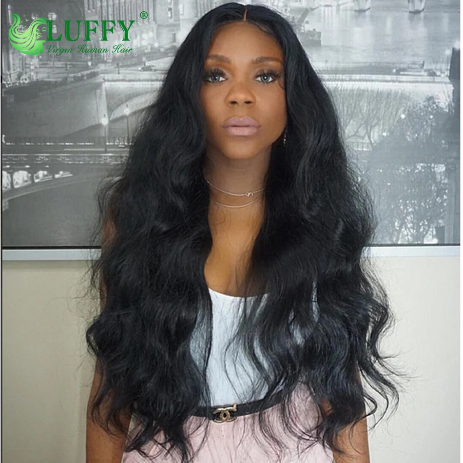 10A Unprocessed Peruvian Full Lace Wig With Baby Hair Body Wave