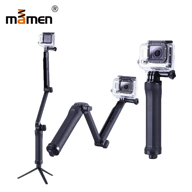 For GoPro Camera Tripod Stand Hero 4 3 Way Foldable Travel Outdoor Mini