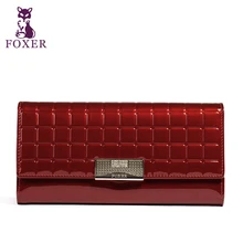 FOXER Célèbres 2016 Marque Femmes En Cuir Long Portefeuille De Luxe Femme Sac À Main