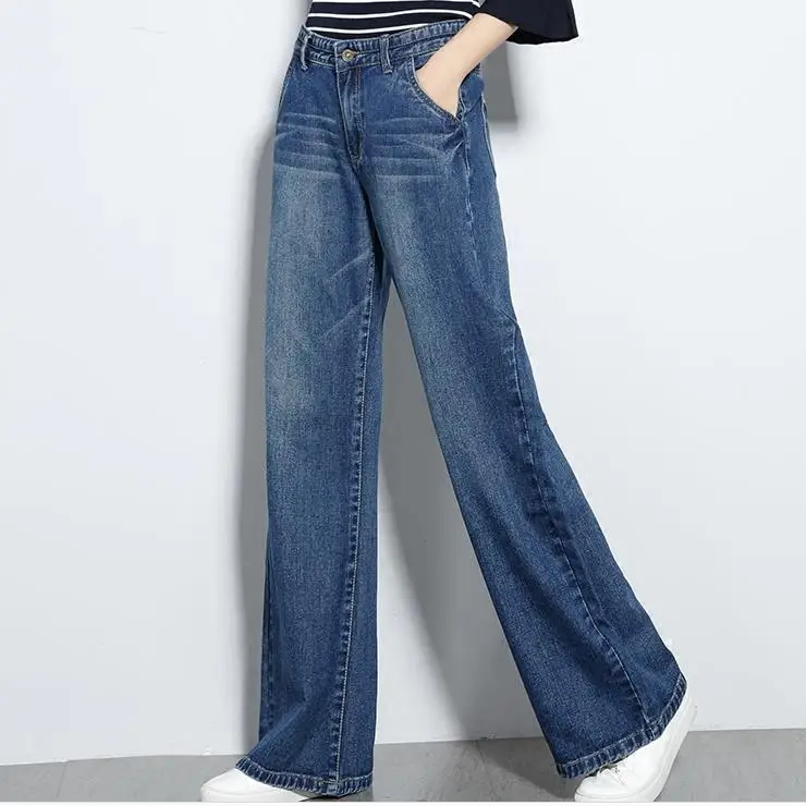 High Waist jeans Women Wide leg Spring Loose Jeans Women Plus Size ...