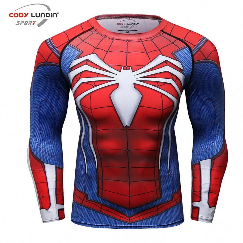 2017 New Mens Compression Shirts 3D Plus Size Long Sleeve T Shirt Fitness Tights Brand Clothing