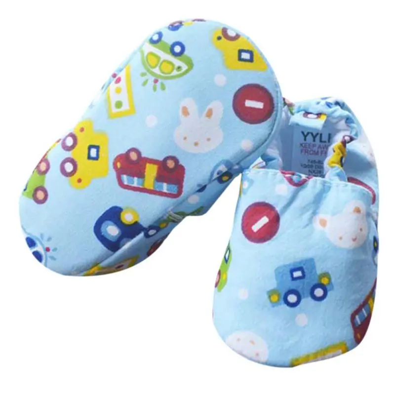 Spring and Autumn Baby Boy Girl Baby Cartoon Solid Indoor Frist Walkers Shoes Cute Cartoon Cotton Shoes 0-12M Y13