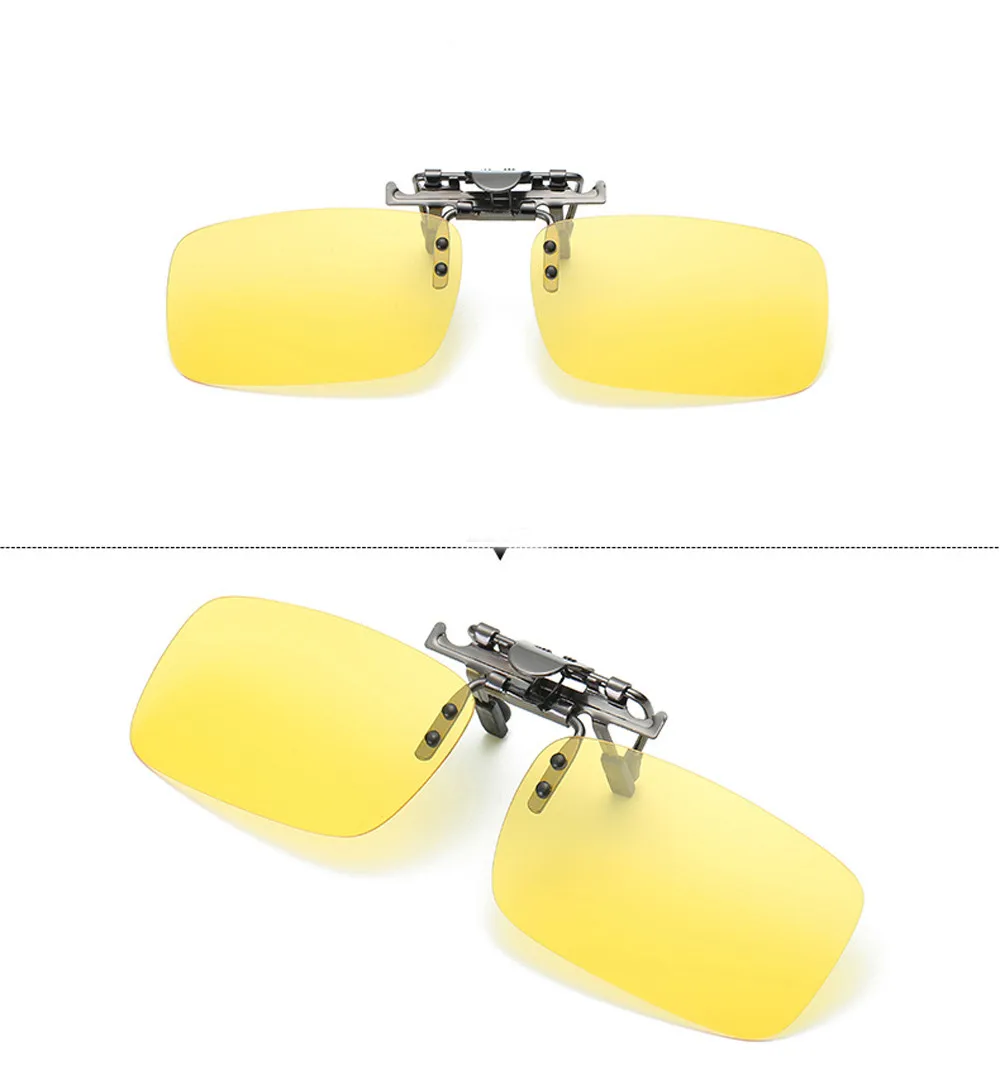 

2018 Detachable Night Vision Lens Driving Metal Polarized Clip On Glasses Sunglasses polarized women men glasses spectacles F80