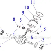 Шатун коленчатого вала для hidea HD9.8F 12F