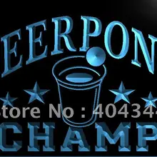 LB941-пивной понг Чемпион пивной бар Паб светодиодный неоновый свет знак