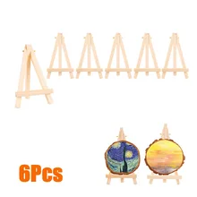 6* Деревянный мини небольшой мольберт Холст Искусство поделочный материал стенд твердая свадьба 7*12,5 см