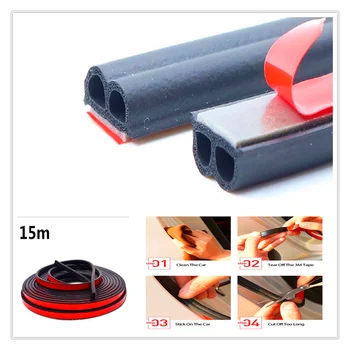 

CAR 10m Door Seal Strip B Type Rubber Sound Noise plastic Insulation for Audi A4 Avant A4 Cabriolet A6L A8L TT TTS Any Cars
