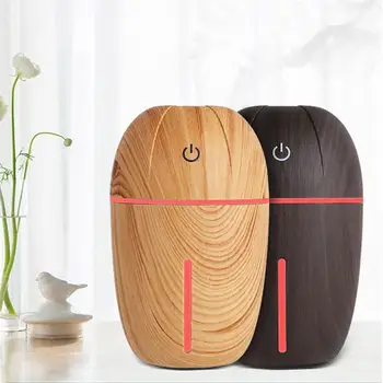 

Mini USB Aroma Diffuser Wood Grain Ultrasonic Cool Mist Humidifier Portable Mute Small Air Humidifier Desktop Home Office