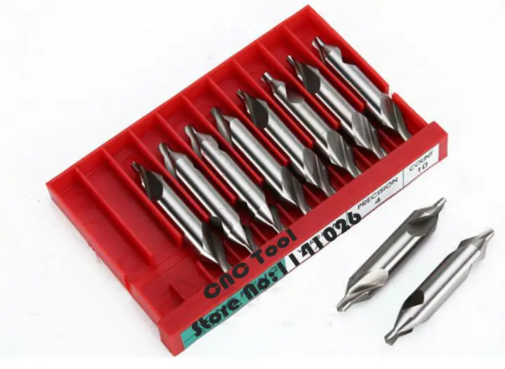 1.5mm Tip Diameter HSS Center Spotting Drill Bit Countersinks 10Pcs