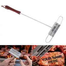 43cm BBQ marca hierro Tong 55 letras DIY carne hamburguesa parrilla personalidad herramienta barbacoa letra impresa bistec BBQ herramienta Accesorios