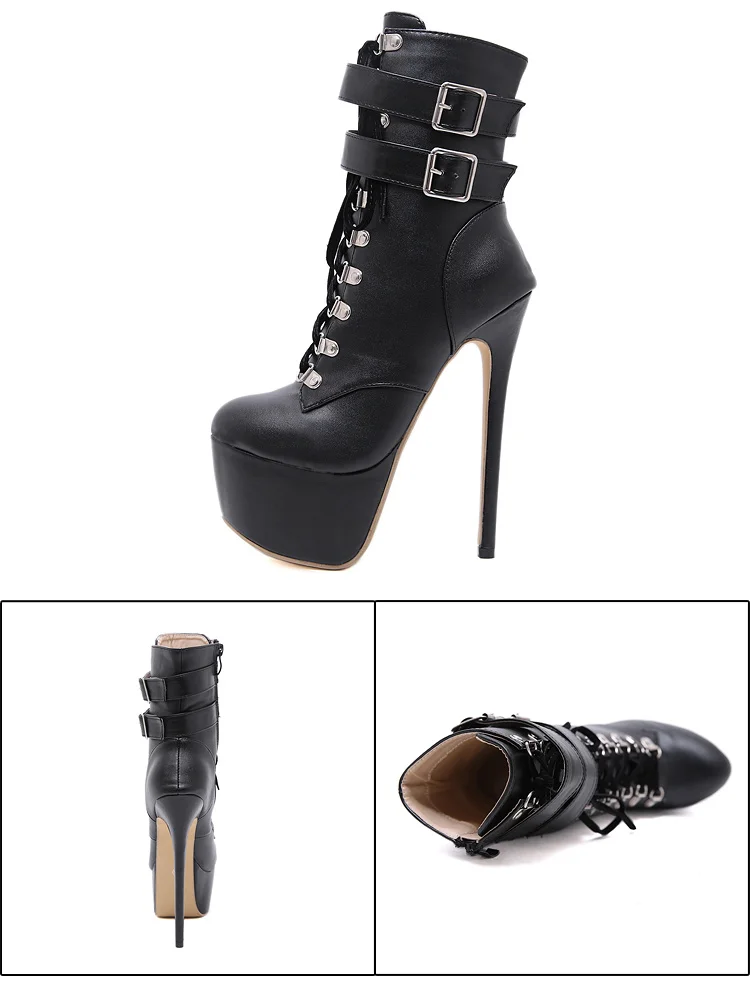 Женская обувь; полусапоги больших размеров; Осенняя обувь; женские зимние ботинки на высоком каблуке с круглым носком; пикантные ботинки; обувь для выступлений; YMA495