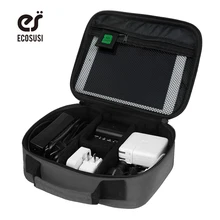 ECOSUSI Travel Accessories Jewelry Packing Bag For Earphone Digital Gadget Kindale Laptop Phone Charger Data Cable