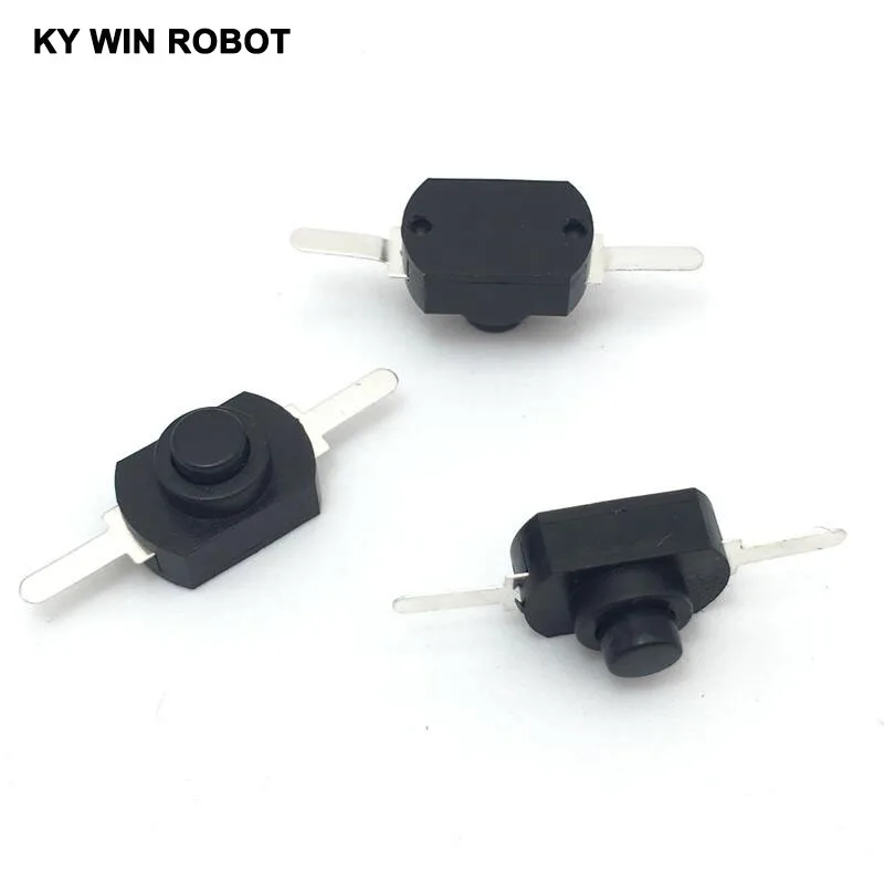 

10PCS 12*8MM DC 30V 1A Black On Off Mini Push Button Switch for Electric Torch 1208YD Flashlight Switches