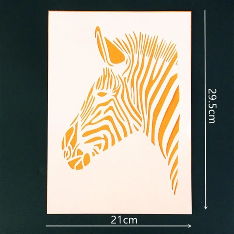 DIY Painting A4 Size Zebra Head Pattern Layering Art Stencils Template For Wall Fabric Painting Decorative DIY Painting A4 Size Zebra Head Pattern Layering Art Stencils Template For Wall Fabric Painting Decorative