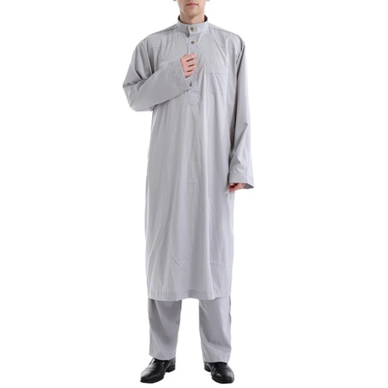 INCERUN, мусульманская одежда, мужской халат, Saudi thebe, халат, кафтан, платье, Camisas Masculina, Саудовская Аравия, полная длина, халат, домашняя одежда