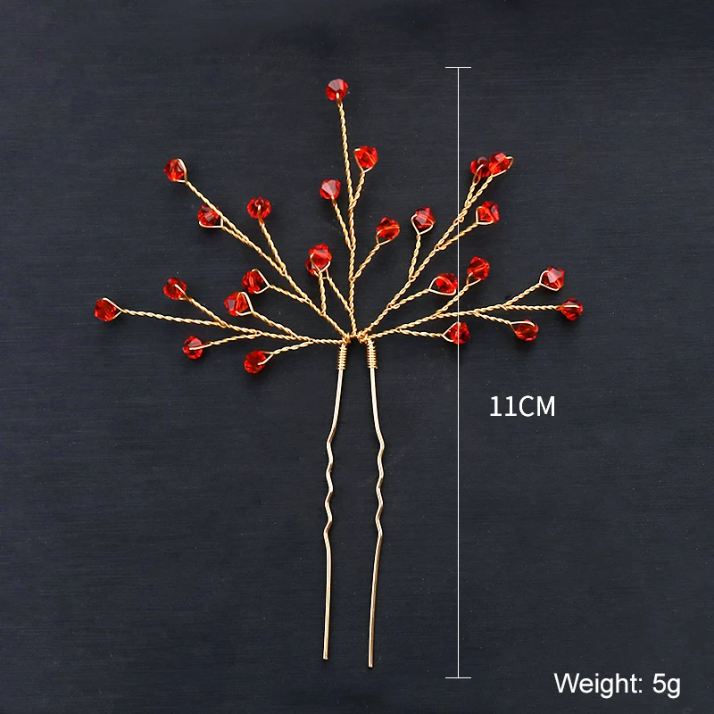 Винтажные золотые и красные хрустальные украшения для волос для женщин, свадебные заколки для волос, заколки ручной работы, украшения для волос, головной убор, тиара, свадебные аксессуары