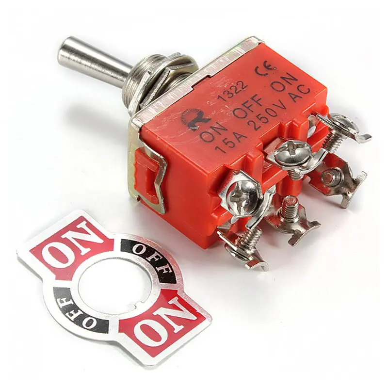 

Car Toggle DPDT ON-OFF-ON Switch Auto Parts 6-Pin 15A 250V Hot Sale