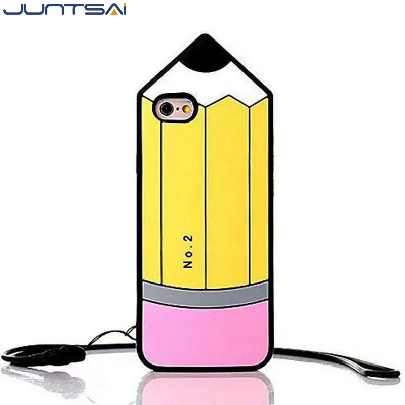 Juntsai для iPhone 6 6splus 7 плюс мобильный телефон Чехол Карандаш Мягкий ТПУ Резиновая