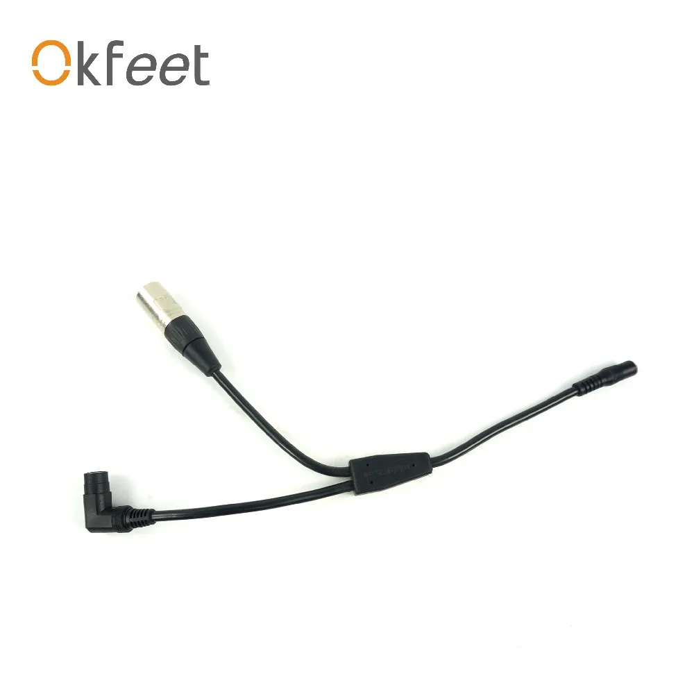 Okfeet Ebike зарядное устройство конвертер DC2.1 RCA штекер Cannon Plug конвертер