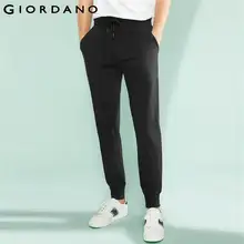 Giordano стрейчевые эластичные брюки для занятия бегом с зауженным низом и шнурком на поясе,имеют несколько цветов и широкий размерный ряд