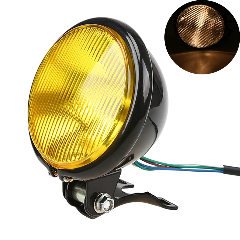 Hitam Cahaya Motocicleta Motor  Retro Lampu  Depan  Cahaya 