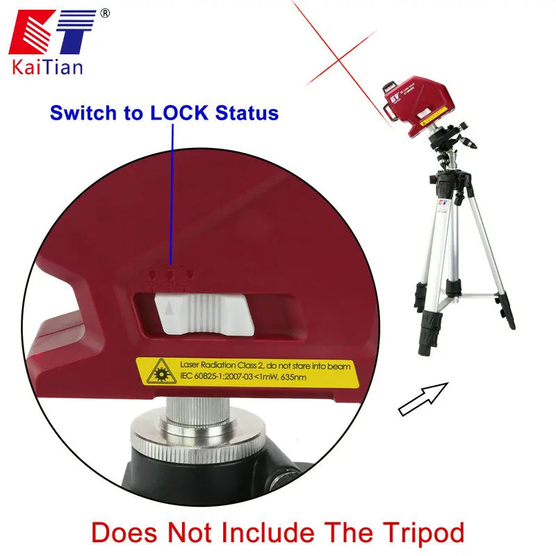 US $118.08 KaiTian 3D Laser Level Battery Cross 12Lines SelfLeveling 360 Horizontal Vertical Professional Super Quality Livella Laser Line