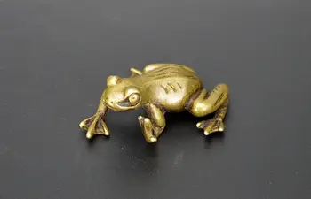 

Chinese Pure brass frog small statue