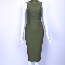 Лидер продаж платье для девочек летней хаки Обнаженная красный розовый красное вино orange черный вечернее Бандажное платье+ костюм