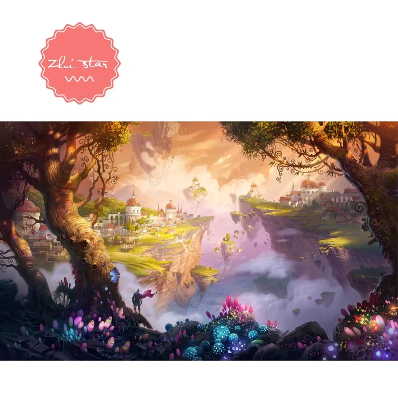 

Full 5D DIY Diamond Embroidery Fantasy City 5D Diamond Painting Cross Stitch Full Square Mosaic christmas decorations for home